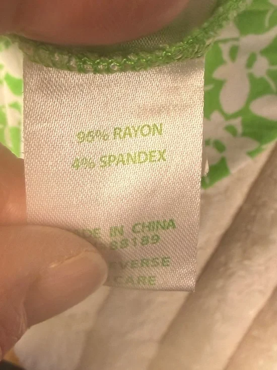 Lilly Pulitzer Buzz Worthy Green White Bee Strapless Pockets Sundress Medium - Picture 9 of 12